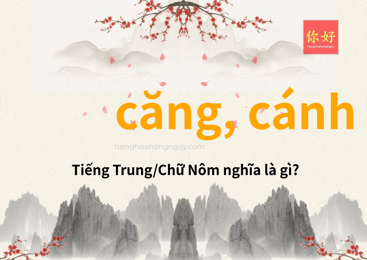 căng, cánh tiếng Trung là gì?